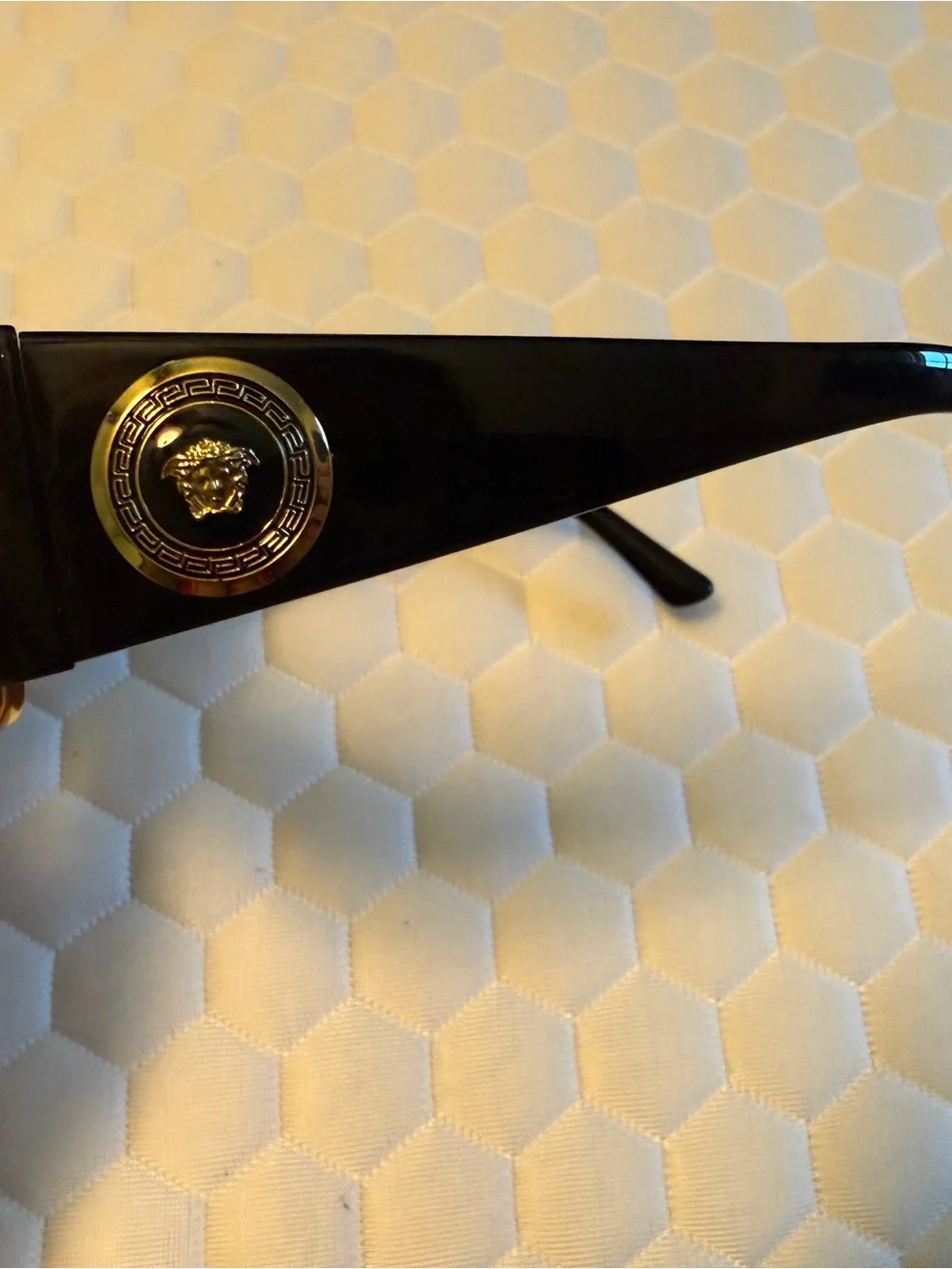 Versace Gold and Black Men's Polarized Sunglasses